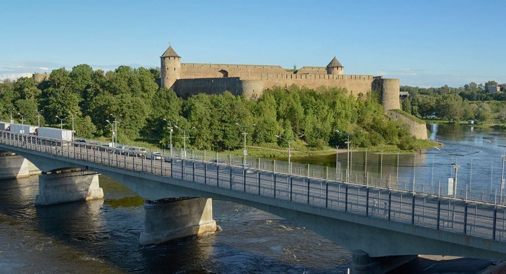 Friendship bridge Russia - Estonia border