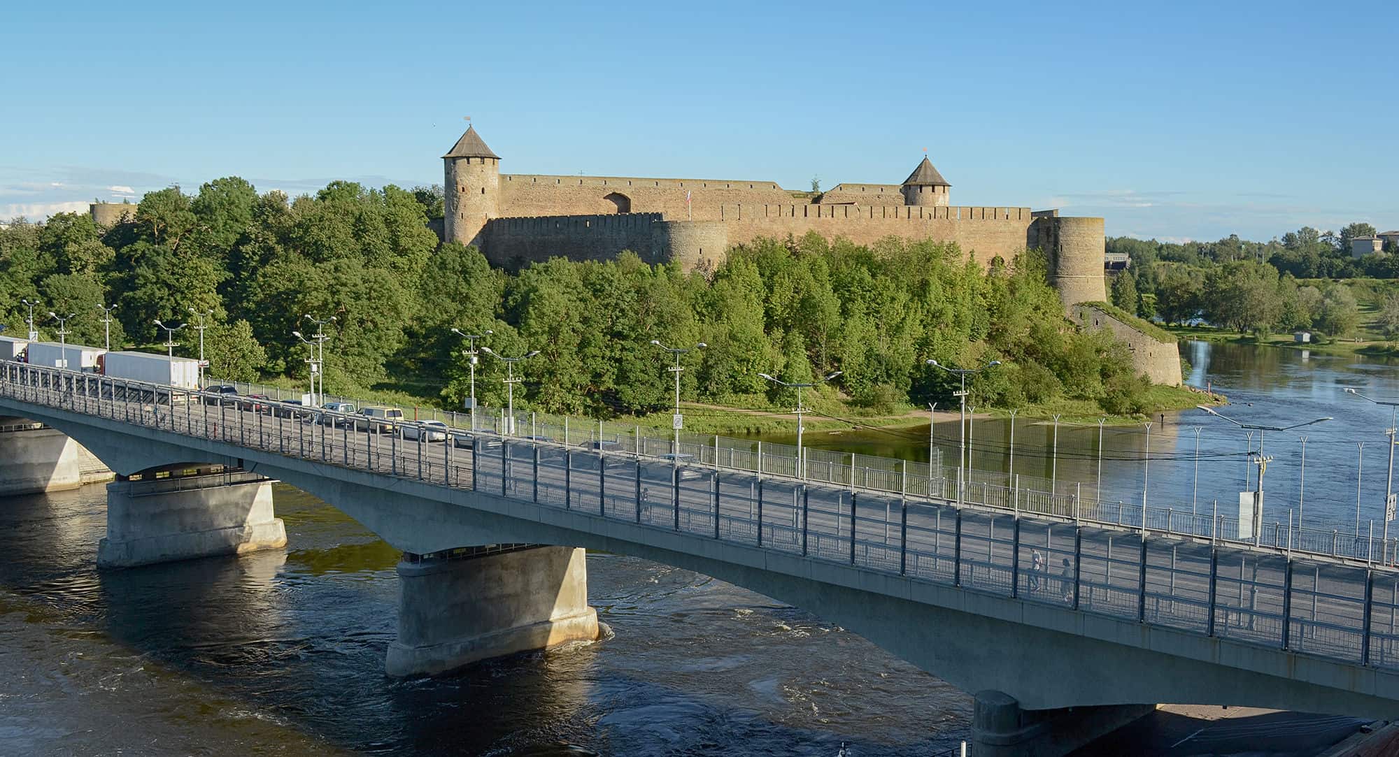 Friendship bridge Russia - Estonia border